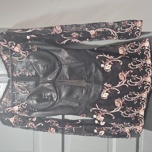 La Perla Black and Pink Lace Top